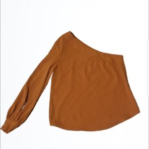 One shoulder sexy blouse. Brick 🧱 color